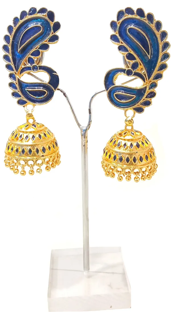 Assamese_Traditional_Copper_Gold_Plated_Jhumka_Earring_For_Girls_&_Women